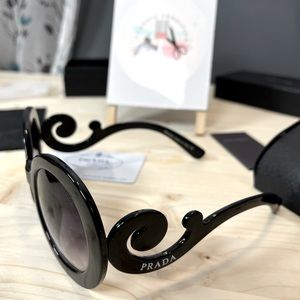 Prada - Minimal Baroque - Black Sunglasses